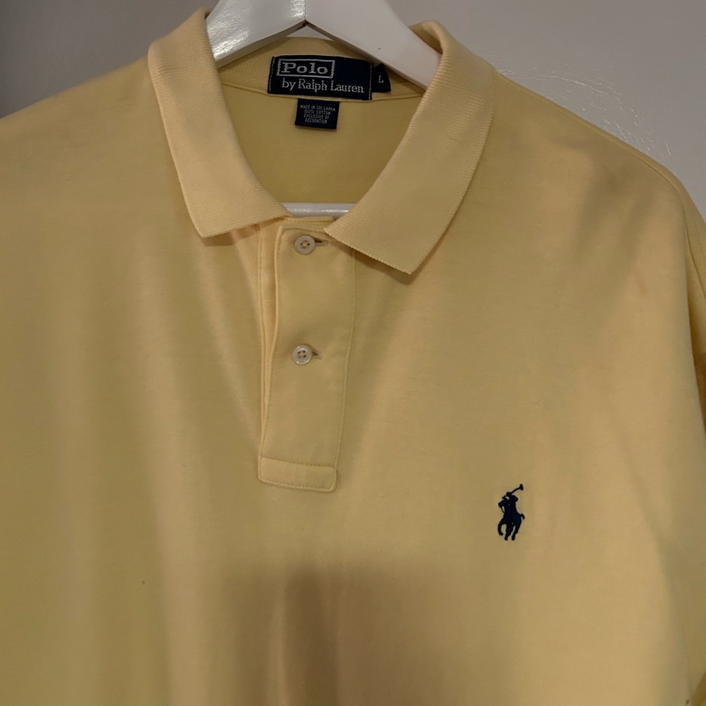 Polo by Ralph Lauren Men's Light Yellow Polo Shirt